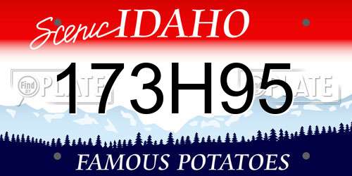 173H95 Idaho License Plate