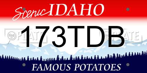 173TDB Idaho License Plate