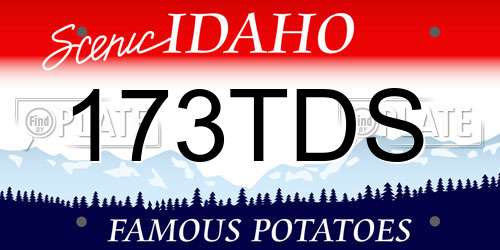 173TDS Idaho License Plate