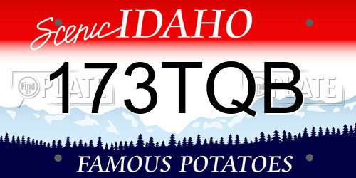 173TQB Idaho License Plate
