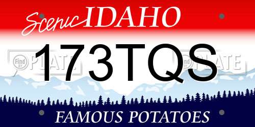 173TQS Idaho License Plate