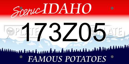173Z05 Idaho License Plate