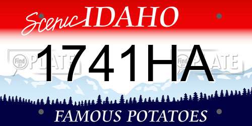 1741HA Idaho License Plate