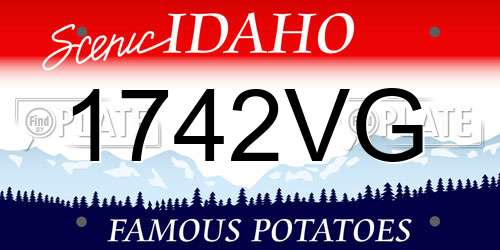 1742VG Idaho License Plate