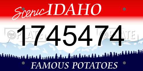 1745474 Idaho License Plate