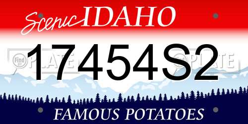 17454S2 Idaho License Plate
