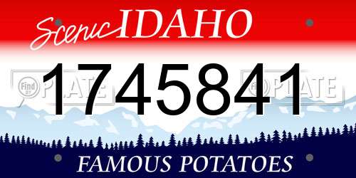 1745841 Idaho License Plate