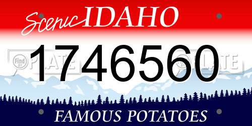 1746560 Idaho License Plate