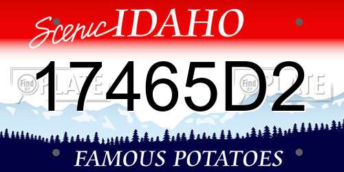 17465D2 Idaho License Plate
