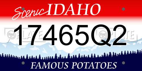 17465Q2 Idaho License Plate