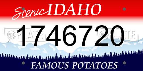 1746720 Idaho License Plate