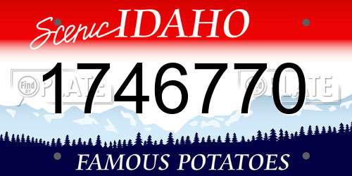 1746770 Idaho License Plate