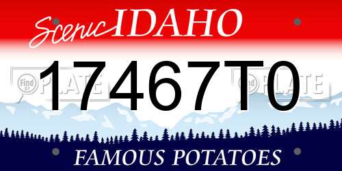 17467T0 Idaho License Plate