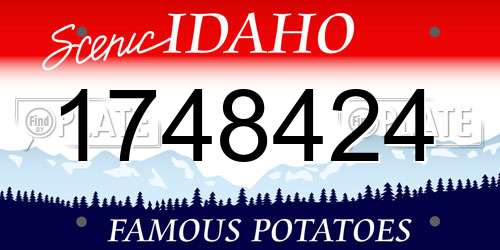 1748424 Idaho License Plate