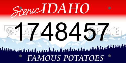 1748457 Idaho License Plate