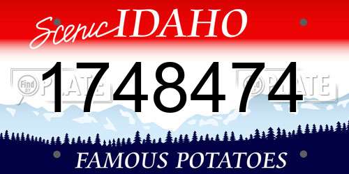 1748474 Idaho License Plate