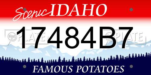 17484B7 Idaho License Plate
