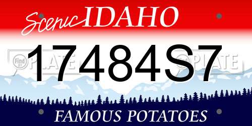 17484S7 Idaho License Plate