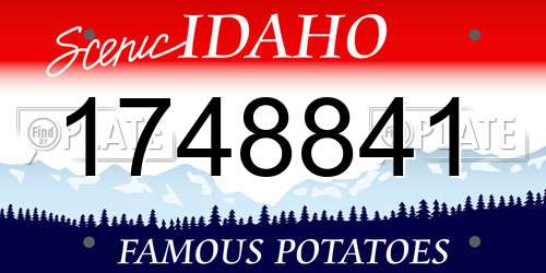 1748841 Idaho License Plate