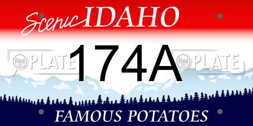 174A Idaho License Plate