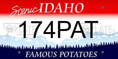 174PAT Idaho License Plate
