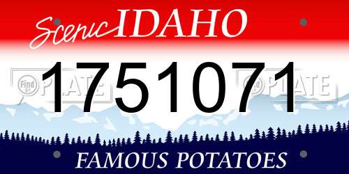 1751071 Idaho License Plate