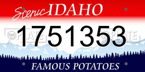 1751353 Idaho License Plate