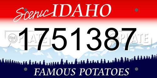 1751387 Idaho License Plate