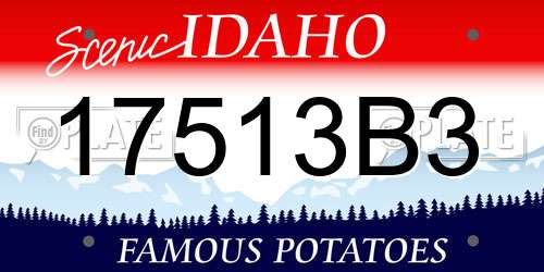 17513B3 Idaho License Plate