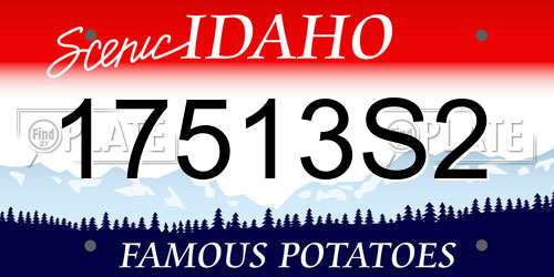 17513S2 Idaho License Plate