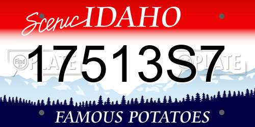 17513S7 Idaho License Plate