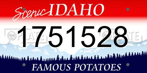 1751528 Idaho License Plate