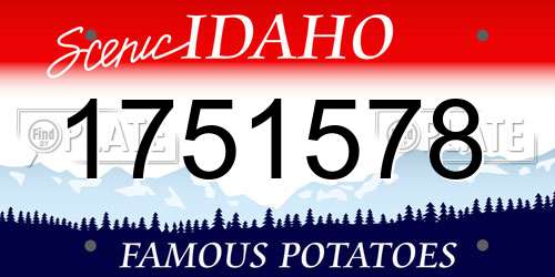1751578 Idaho License Plate