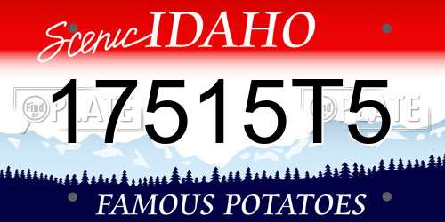 17515T5 Idaho License Plate