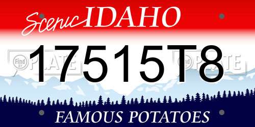 17515T8 Idaho License Plate