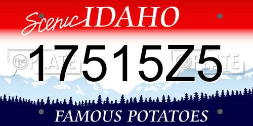 17515Z5 Idaho License Plate