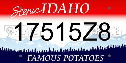 17515Z8 Idaho License Plate