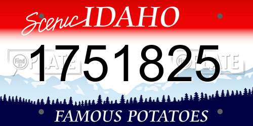 1751825 Idaho License Plate