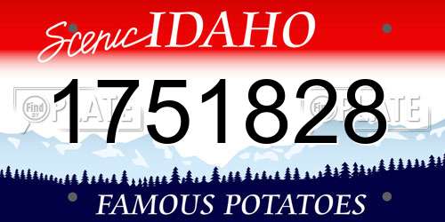 1751828 Idaho License Plate
