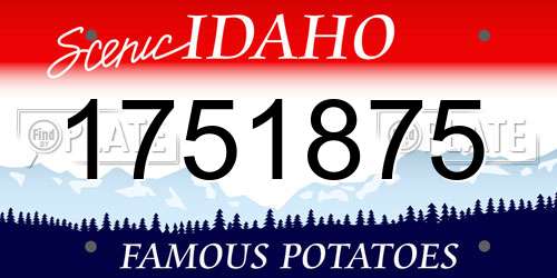 1751875 Idaho License Plate