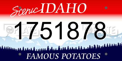 1751878 Idaho License Plate