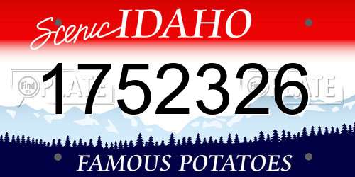 1752326 Idaho License Plate
