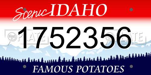 1752356 Idaho License Plate
