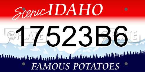 17523B6 Idaho License Plate