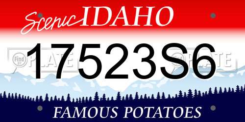17523S6 Idaho License Plate