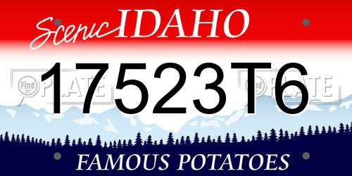 17523T6 Idaho License Plate