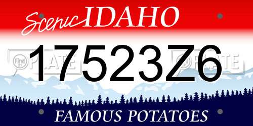 17523Z6 Idaho License Plate