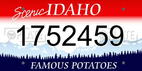 1752459 Idaho License Plate
