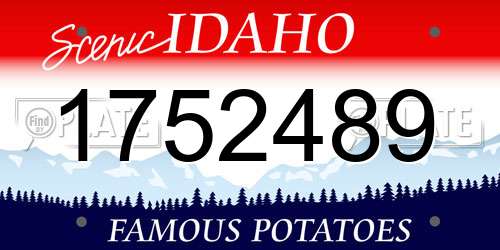 1752489 Idaho License Plate