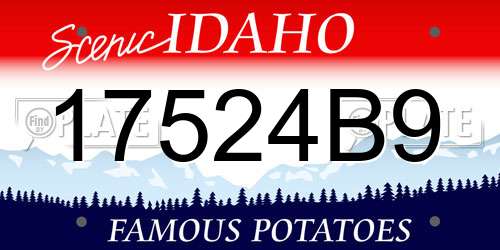 17524B9 Idaho License Plate
